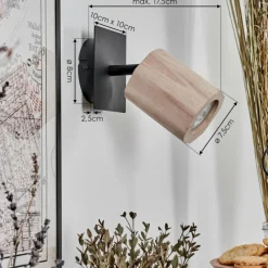 Luminaires Scandinaves-hofstein Applique murale Postigo Noir, 1 lumière