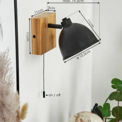 Luminaires Scandinaves-hofstein Applique murale Pring Écru, Noir, 1 lumière