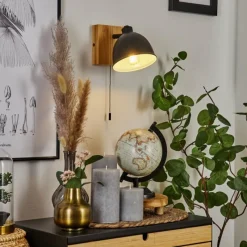 Luminaires Scandinaves-hofstein Applique murale Pring Écru, Noir, 1 lumière