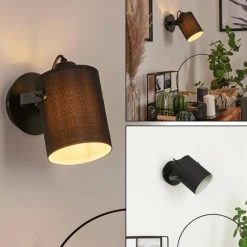 Lampes En Tissu-hofstein Applique murale Puelches Noir, 1 lumière