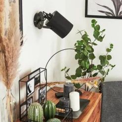 Lampes En Tissu-hofstein Applique murale Puelches Noir, 1 lumière