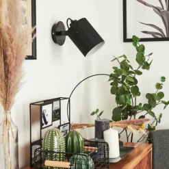 Lampes En Tissu-hofstein Applique murale Puelches Noir, 1 lumière