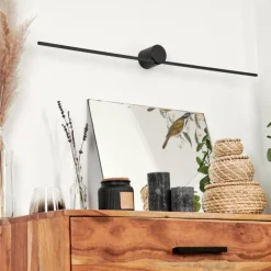 hofstein Applique murale Puharila LED Noir, 1 lumière