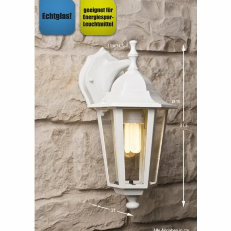 Luminaires Rabalux Applique murale Rabalux Velence Transparent, Blanc, 1 lumière