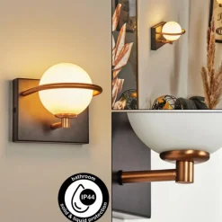 hofstein Applique murale Ramadita Cuivre, Noir, 1 lumière