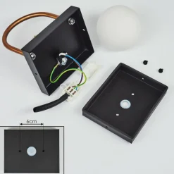 hofstein Applique murale Ramadita Cuivre, Noir, 1 lumière