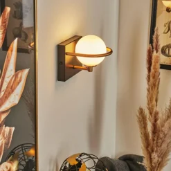 hofstein Applique murale Ramadita Cuivre, Noir, 1 lumière