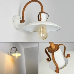 Luminaires Rustiques-hofstein Applique murale Ramvik Beige, Rouille, 1 lumière