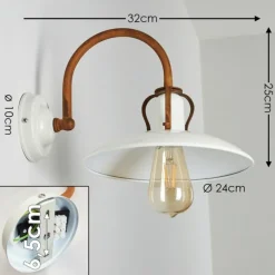 Luminaires Rustiques-hofstein Applique murale Ramvik Beige, Rouille, 1 lumière