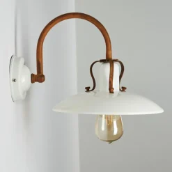 Luminaires Rustiques-hofstein Applique murale Ramvik Beige, Rouille, 1 lumière