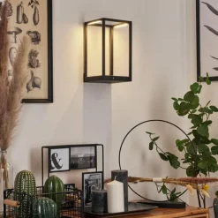 Lampes Industrielles-hofstein Applique murale Ranquille LED Noir, Blanc, 2 lumières