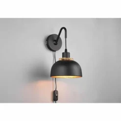 Lampes Dorées-Luminaires Reality Applique murale Reality Punch Noir, 1 lumière