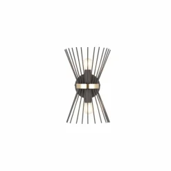 Lampes Dorées-Luminaires Reality Applique murale Reality ROD Or, Noir, 2 lumières