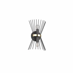 Lampes Dorées-Luminaires Reality Applique murale Reality ROD Or, Noir, 2 lumières