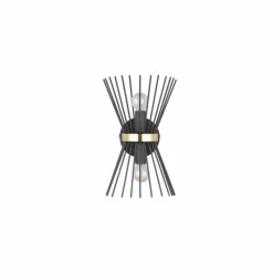 Lampes Dorées-Luminaires Reality Applique murale Reality ROD Or, Noir, 2 lumières