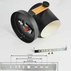 Luminaires Scandinaves-hofstein Applique murale Rebbenas Écru, Noir, 1 lumière