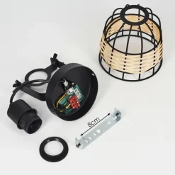 hofstein Applique murale Recinto Bois foncé, Noir, 1 lumière