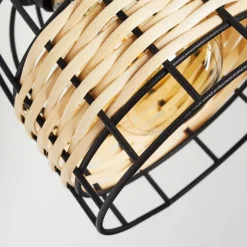 hofstein Applique murale Recinto Bois foncé, Noir, 1 lumière