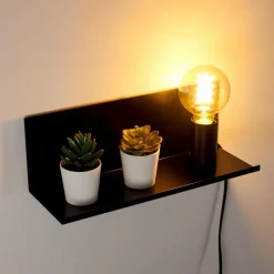 hofstein Applique murale Reftele Noir, 1 lumière