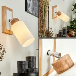 hofstein Applique murale Represita Chrome, Écru, Blanc, 1 lumière