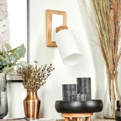 hofstein Applique murale Represita Chrome, Écru, Blanc, 1 lumière