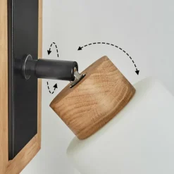 hofstein Applique murale Represita Chrome, Écru, Noir, 1 lumière