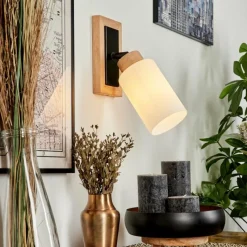 hofstein Applique murale Represita Chrome, Écru, Noir, 1 lumière