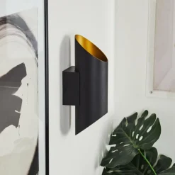 hofstein Applique murale Ricardone Noir, 1 lumière