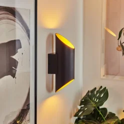 hofstein Applique murale Ricardone Noir, 1 lumière