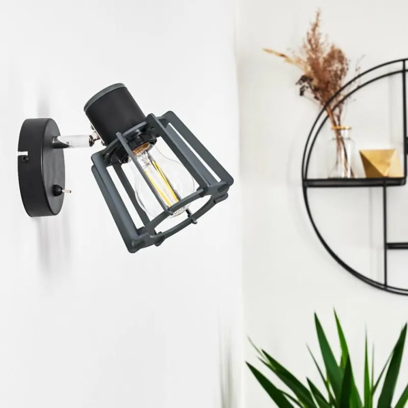 hofstein Applique murale Rieti Noir, 1 lumière* Appliques