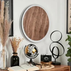 hofstein Applique murale Rocha LED Brun, Couleur bois, Noir, 1 lumière