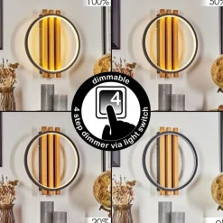 hofstein Applique murale Rodekro LED Écru, Noir, 1 lumière