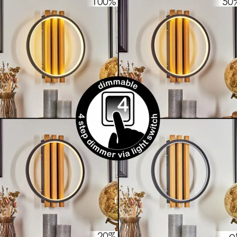 hofstein Applique murale Rodekro LED Écru, Noir, 1 lumière