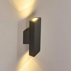 hofstein Applique murale Roseau LED Anthracite, 1 lumière