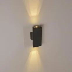 hofstein Applique murale Roseau LED Anthracite, 1 lumière