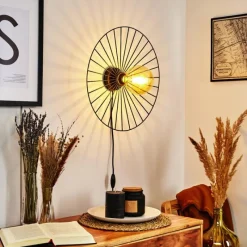 Lampes Industrielles-hofstein Applique murale Rossedalen Noir, 1 lumière