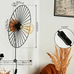 Lampes Industrielles-hofstein Applique murale Rossedalen Écru, 1 lumière