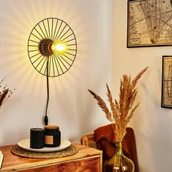 Lampes Industrielles-hofstein Applique murale Rossedalen Noir, 1 lumière