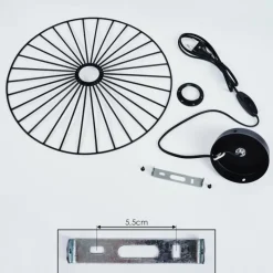 Lampes Industrielles-hofstein Applique murale Rossedalen Noir, 1 lumière