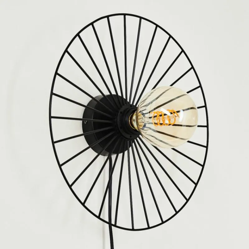 Lampes Industrielles-hofstein Applique murale Rossedalen Noir, 1 lumière