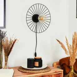 Lampes Industrielles-hofstein Applique murale Rossedalen Noir, 1 lumière