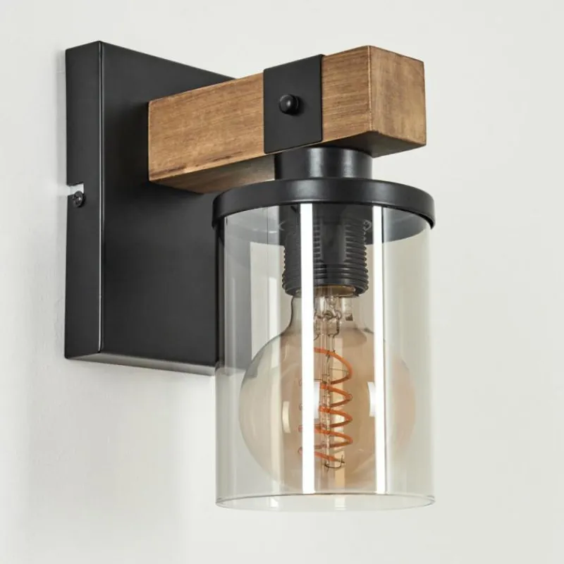 Suspension Verre Fumé-hofstein Applique murale Roxa Écru, Noir, 1 lumière