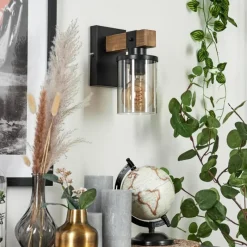 Suspension Verre Fumé-hofstein Applique murale Roxa Écru, Noir, 1 lumière