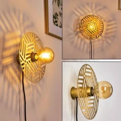 Lampes Dorées-hofstein Applique murale Ruanda Or, Laiton, 1 lumière