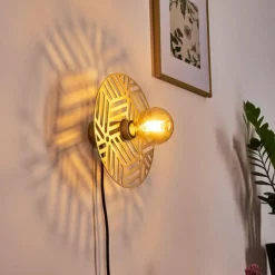 Lampes Dorées-hofstein Applique murale Ruanda Or, Laiton, 1 lumière