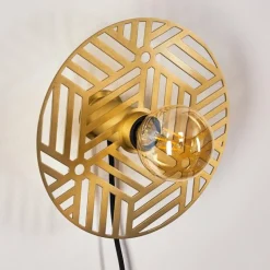 Lampes Dorées-hofstein Applique murale Ruanda Or, Laiton, 1 lumière