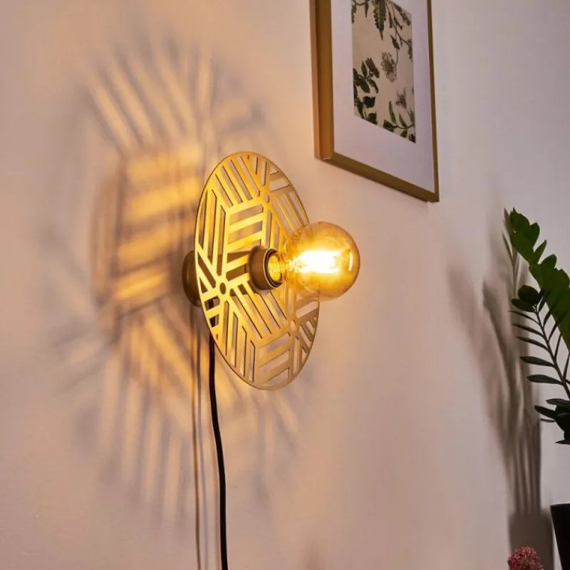 Lampes Dorées-hofstein Applique murale Ruanda Or, Laiton, 1 lumière