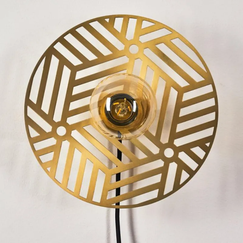 Lampes Dorées-hofstein Applique murale Ruanda Or, Laiton, 1 lumière