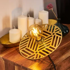 Lampes Dorées-hofstein Applique murale Ruanda Or, Laiton, 1 lumière