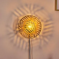 Lampes Dorées-hofstein Applique murale Ruanda Or, Laiton, 1 lumière